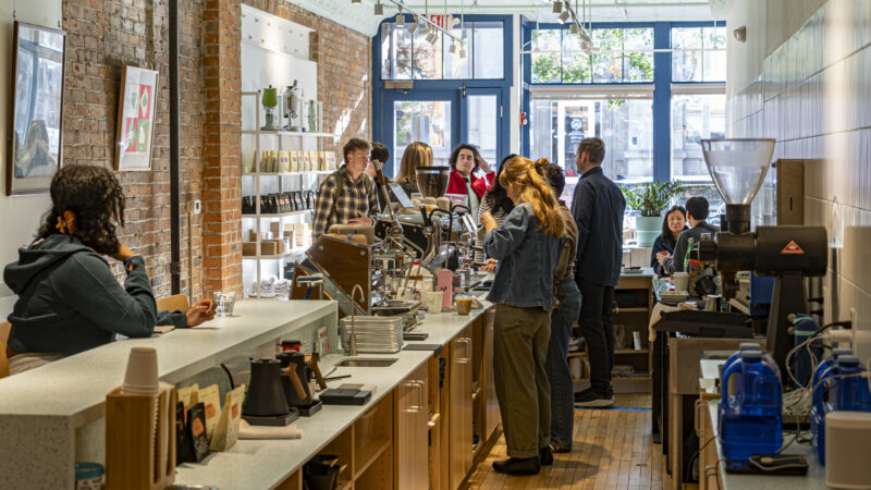 Inside Curious Coffee on Main Street in Ann Arbor