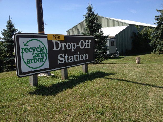 Recycle Ann Arbor Drop-Off Station Sign for Ann Arbor disposal needs. 