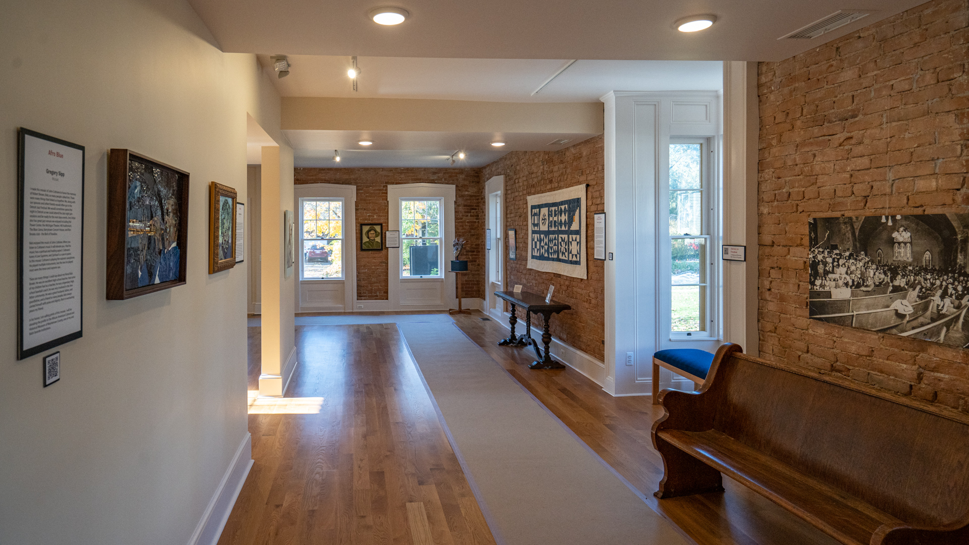 Interior of the African American Cultural History Museum of Washtenaw County.