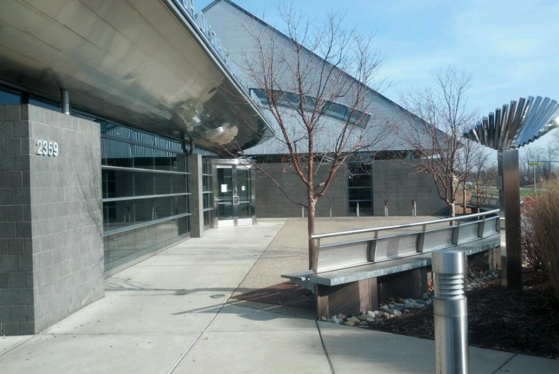 Pittsfield Branch was designed to accommodate the needs of a library for a growing neighborhood while protecting the wetland on which it sits. 