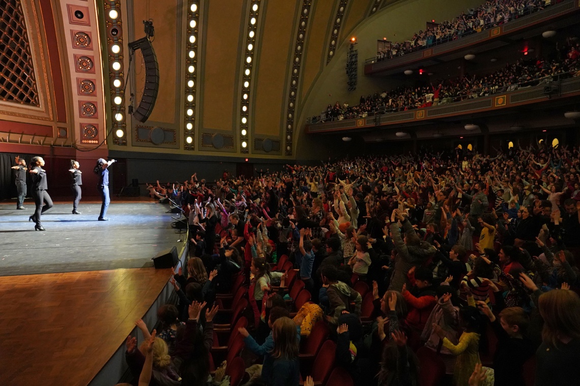 Step Afrika! performing at a sold-out School Day Performance in Hill Auditorium