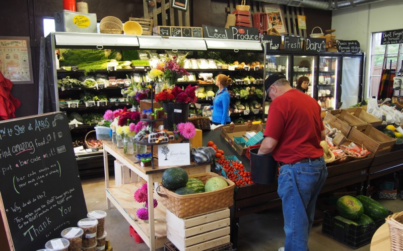 A selection of fresh, seasonal produce at the Packard location.