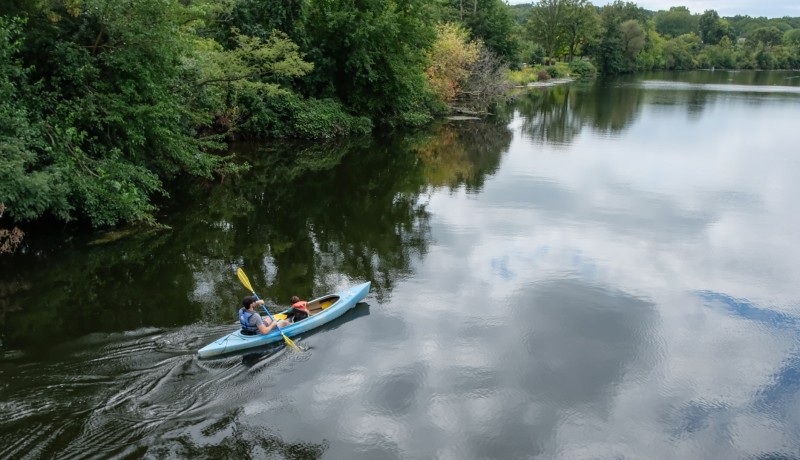 Kayaking on the Huron River at Gallup Park in Ann Arbor Kayaking at Gallup Park